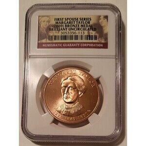 2009 Margaret Taylor U.S. Mint First Spouse Bronze Medal BU NGC